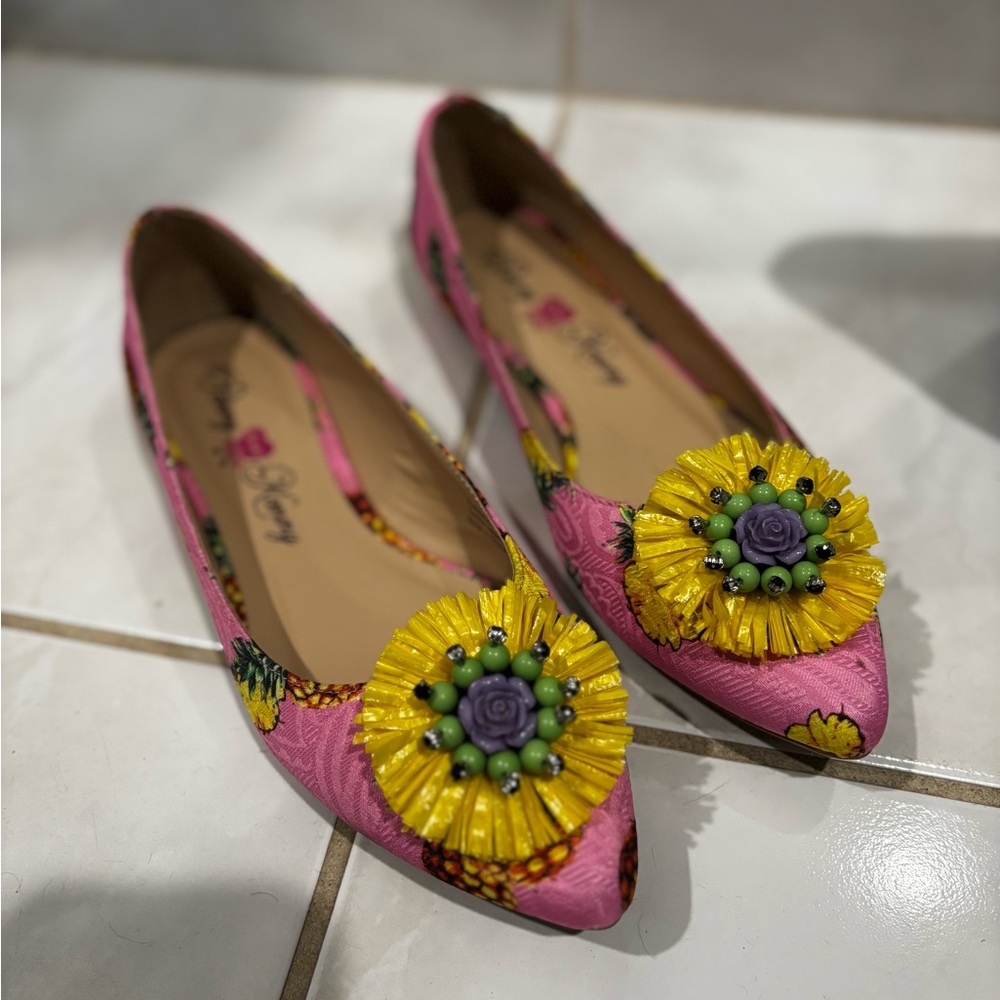Colorful Penny Loves Kenny Floral Women's Flats 8
